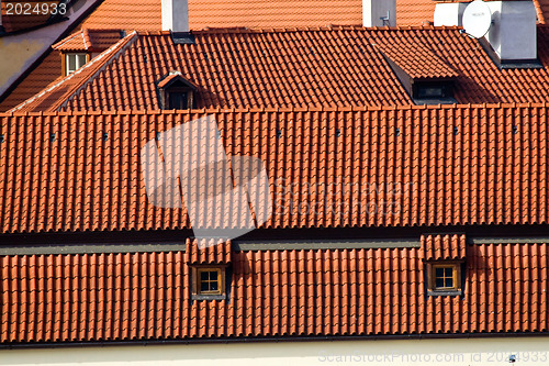 Image of Prague. Red roofs