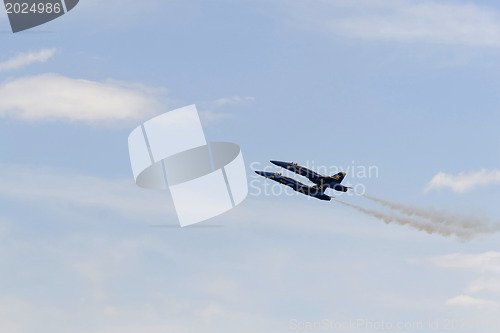 Image of Blue Angels Fly in Tight Formation