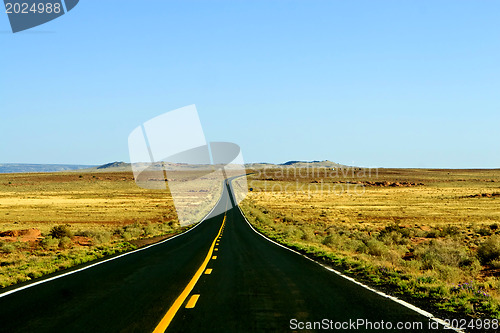 Image of Road leads to Monument Valley. USA 