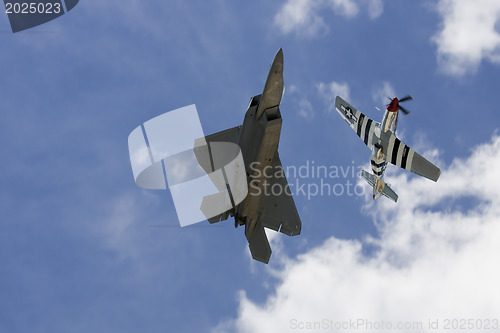 Image of Two planes performing in an air show