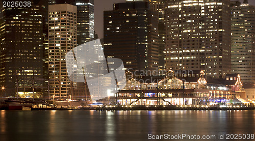 Image of Downtown Manhattan at night