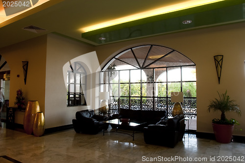 Image of Fancy bright  lobby of resort