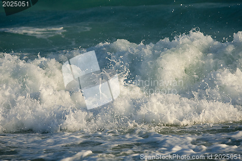 Image of Foam surf at morning sea 