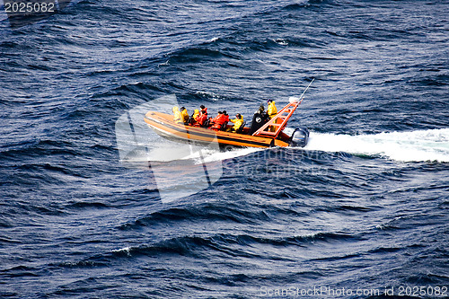 Image of Alaska. Extreme tours on motorboat