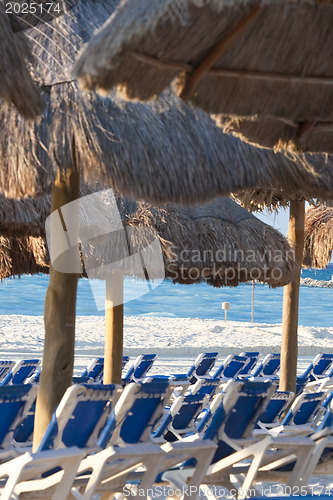 Image of Sraw umbrella at sandy beach