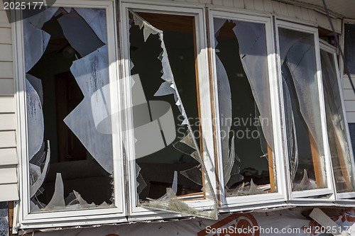 Image of NEW YORK -November12:Destroyed homes during Hurricane Sandy in t