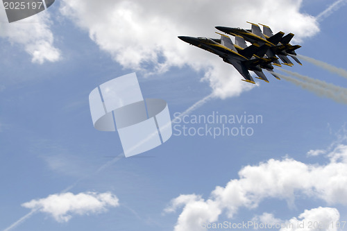 Image of Blue Angels Fly in Tight Formation