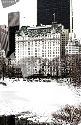 Image of White winter in Manhattan. 