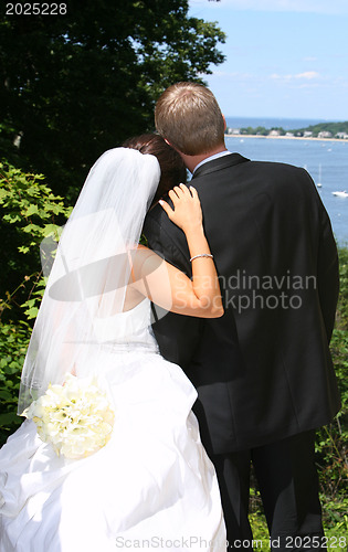 Image of Attractive couple on their wedding day 