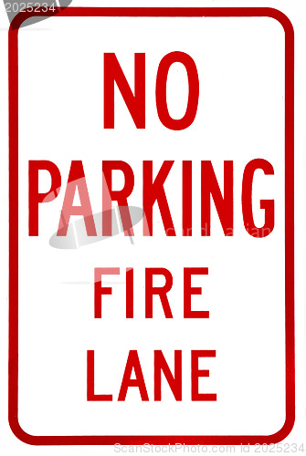 Image of Sign- No parking fire lane