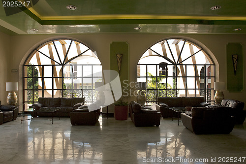Image of Fancy bright  lobby of resort