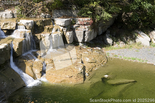 Image of Finger lakes region waterfall in the summer