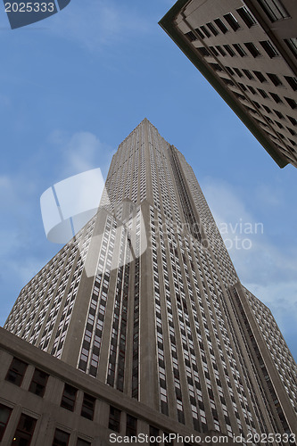 Image of NEW YORK - Aprl 29 : Empire state building facade on April 29, 2