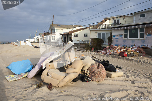 Image of NEW YORK -November12:Destroyed homes during Hurricane Sandy in t