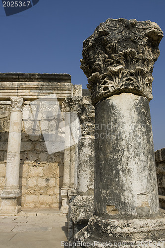 Image of Ruins of the synagoge in Capernaum