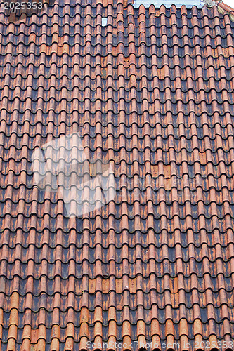 Image of Prague. Red roofs- Background