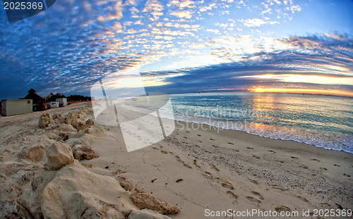 Image of Waves on beautiful golden beach