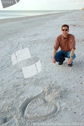 Image of Valentine Heart at Lovers Key Beach