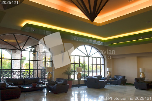 Image of Fancy bright  lobby of resort