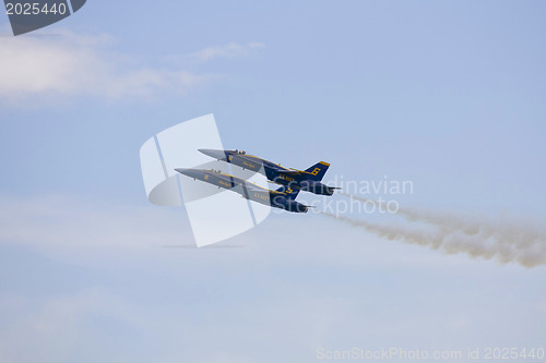 Image of Blue Angels Fly in Tight Formation