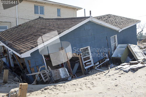 Image of NEW YORK -November12:Destroyed homes during Hurricane Sandy in t