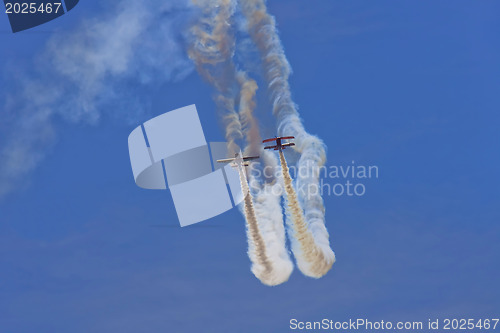 Image of Two planes performing in an air show