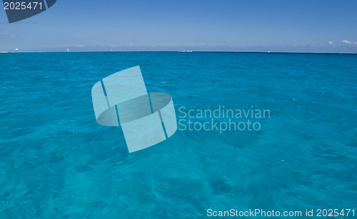 Image of Calm water  of Caribbean sea  