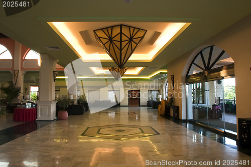 Image of Fancy bright  lobby of resort