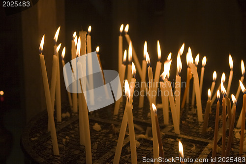 Image of Burning Candles at Church of the Holy Sepulchre