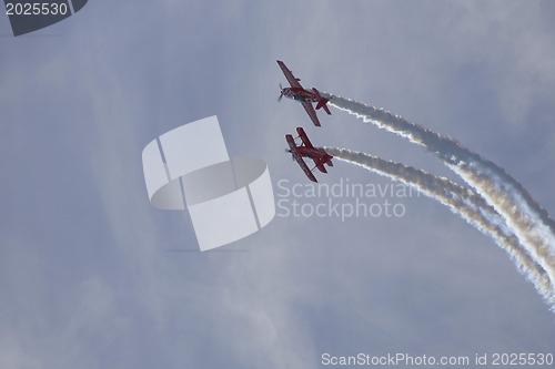 Image of Two planes performing in an air show