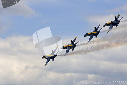 Image of Blue Angels Fly in Tight Formation