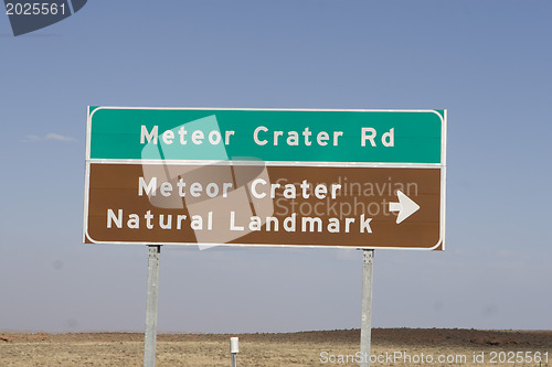 Image of Sign: Meteor Crater 