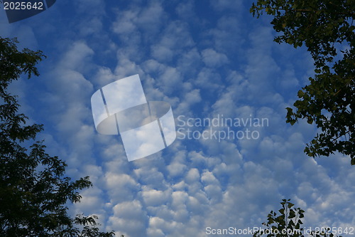 Image of  clouds in the blue sky 
