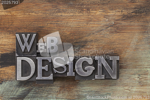 Image of web design in metal type blocks