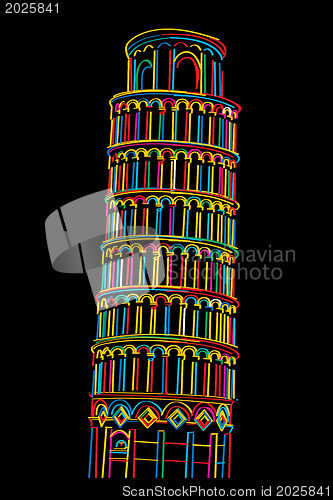 Image of Pisa tower sketch