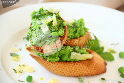 Image of Peas On Toasty Bread