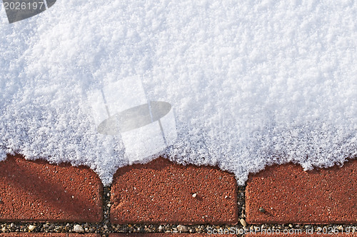 Image of snow with red floor
