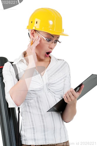 Image of Girl with hard hat