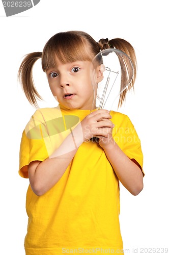 Image of Girl with light bulb