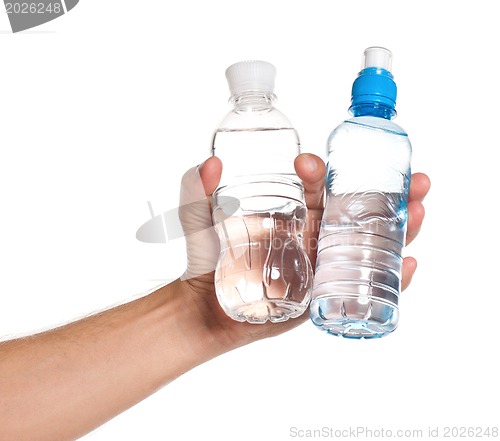 Image of Hand with bottle of water