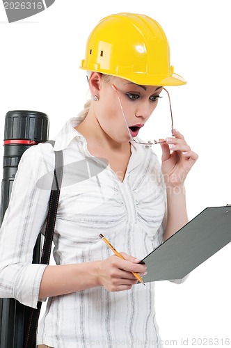 Image of Girl with hard hat