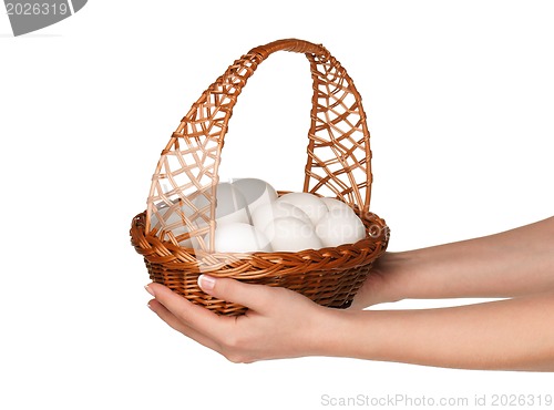 Image of Basket with eggs