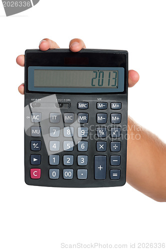 Image of Hand with calculator