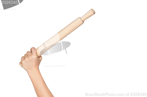 Image of Hand with rolling pin