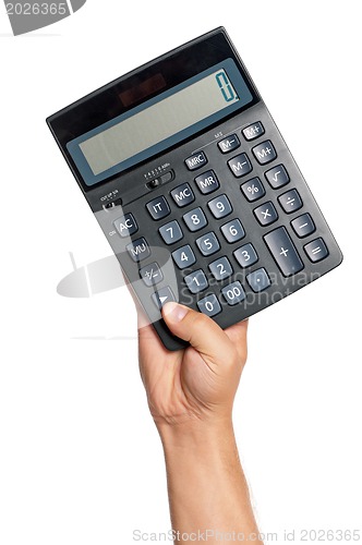 Image of Hand with calculator