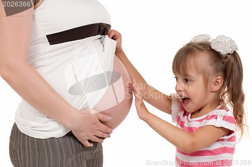 Image of Pregnant woman with her daughter