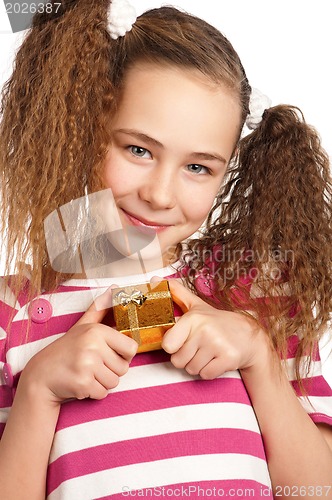 Image of Girl with gift box