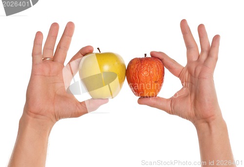 Image of Hand with apple