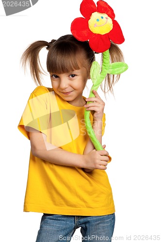 Image of Girl with flower