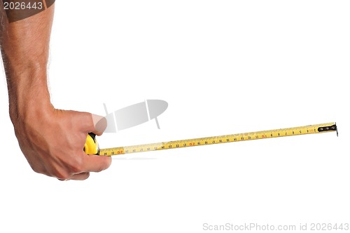 Image of Hand with tape measure